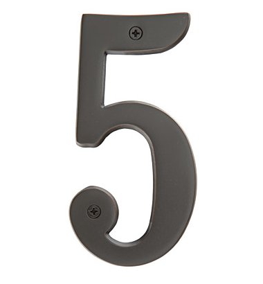 4 Brass House Number - Accessories Collection by Emtek