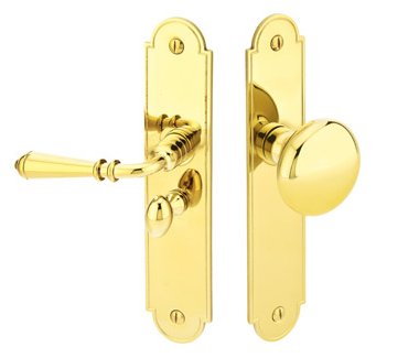 Brass Arched Screen Door Lock Set - Accessories Collection by Emtek
