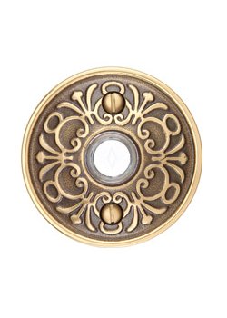 Lancaster Door Bell Button - Brass Collection by Emtek