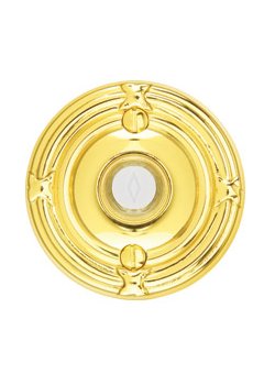 Ribbon & Reed Door Bell Button - Brass Collection by Emtek