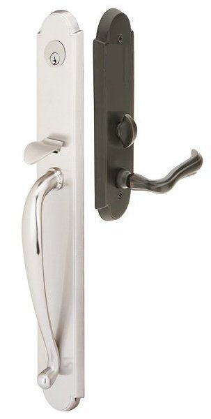 Albany Grip Mortise Entry Set - Brass Collection by Emtek