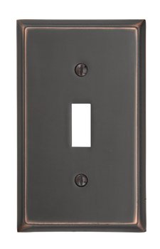 Single Toggle Colonial Switch Plate - Brass Collection by Emtek