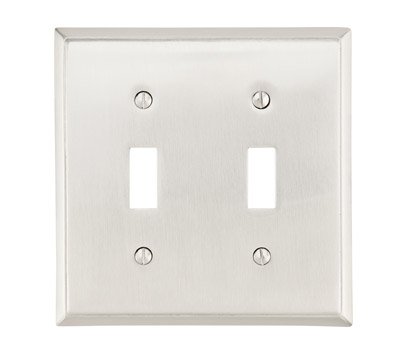 Double Toggle Colonial Switch Plate - Brass Collection by Emtek
