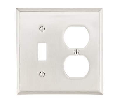 Single Toggle Single Duplex Colonial Switch Plate - Brass Collection by Emtek