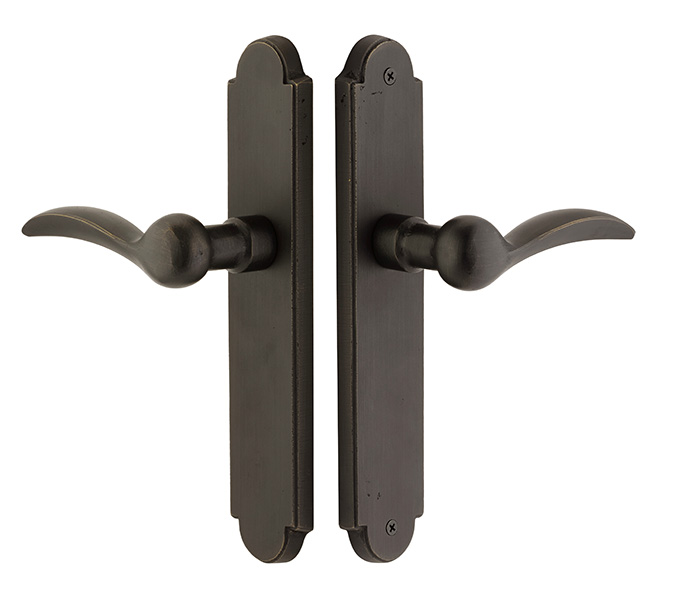 2 x 10 Arched Stretto Narrow Trim Sideplate Set - Sandcast Bronze Collection by Emtek